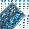 4000pcs Mixed Size Hot Fix Round Crystals Gems Glass Stones Hotfix Flat Back by MASSIVE+BEADS