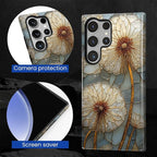 for Samsung Galaxy S23 Ultra Case, Dandelion Stained Glass Pattern Glossy 2 in - Image 5
