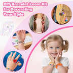Rubber Band Bracelet Kit for Kids Girls Ages 6-12, 1300+ PCS DIY Craft Kits - Image 5
