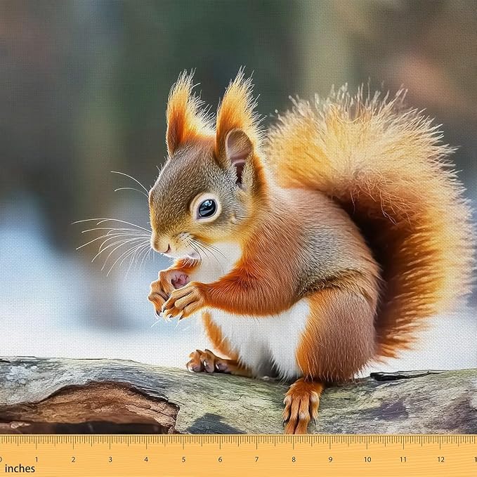 Erosebridal Squirrel Flannel Fabric by The Yard Kawaiin Safari Soft Not by Erosebridal