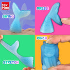 MixMax Make Your Own Squishies Toys, 6 Packs Rubber Dolls Making Kit - Image 3
