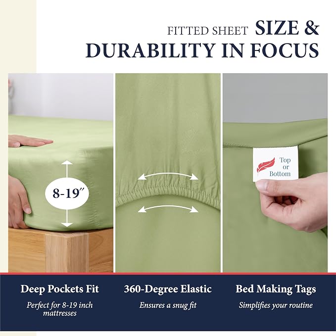 100% Egyptian Cotton Queen Size Sheets Set - Image 4