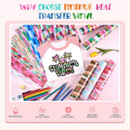 Tintnut Tie Dye Heat Transfer Vinyl, 12 Sheets 12"x10" Iron on Vinyl | Colorful - Image 3