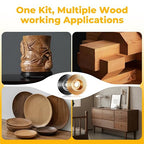 15-Piece Wood Carving Disc Kit for 4"-4.5" Angle Grinders, 5/8" Arbor, Complete - Image 5