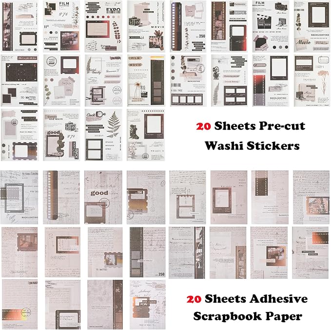 Vintage Washi Stickers Book for Journaling - Image 2
