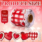 FYSUIMU 65.6 Ft Valentine's Day Bulletin Board Borders Vintage Red Heart Shaped - Image 2