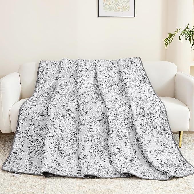 WONGS BEDDING Quilt Queen Size, Botanical Quilt - Image 9