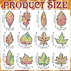WinnerWhy 36 Sets Maple Diamond Painting Ornaments DIY Gem Window Art Sun - Image 2