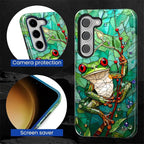 for Samsung Galaxy S23 Case, Frog Stained Glass Pattern Glossy 2 in 1 - Image 6