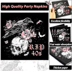 Qyeahkj 100 Pcs 50th Birthday Party Supplies Death to My 40s Paper Plates and - Image 3