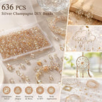 636pcs Assorted Crystal Glass Beads - Image 7