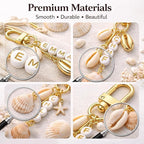CraftyDream 558 Pcs Seashell Keychain Making Kit DIY Beach Charms Ocean Craft - Image 8