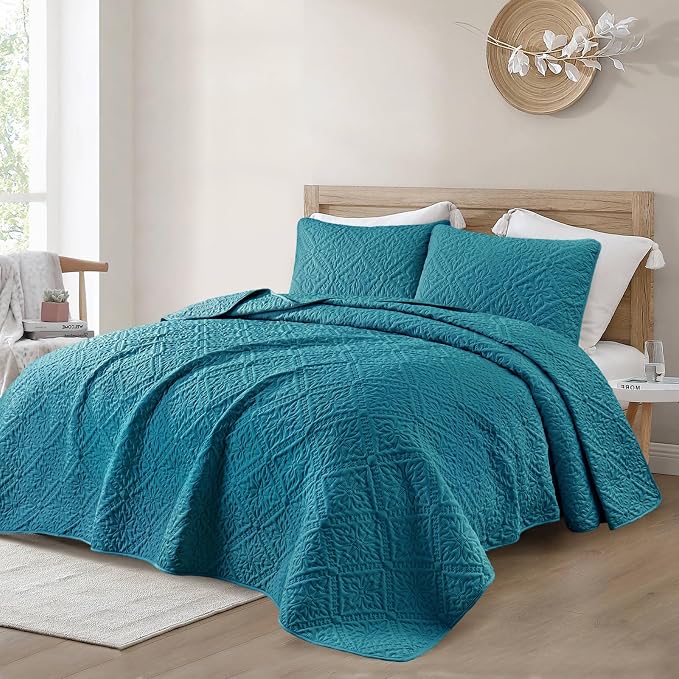 Exclusivo Mezcla King Quilt Bedding Set, Lightweight Soft Bedspreads Coverlets - Image 2