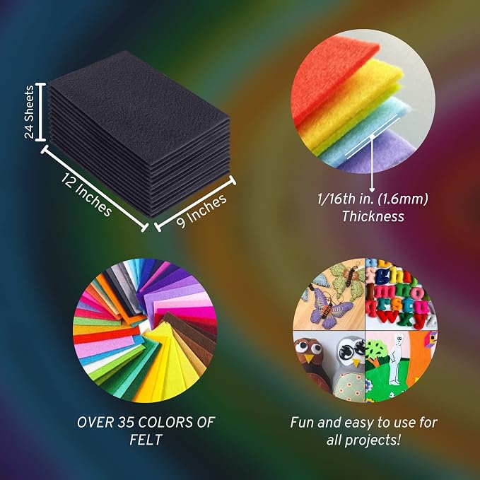 FabricLA Acrylic Felt Sheets for Crafts - Image 3
