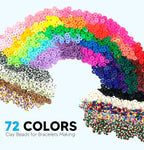 Dowsabel 15000 Pcs Clay Beads Bracelet Making Kit, 4 Boxes 72 Colors Friendship - Image 3