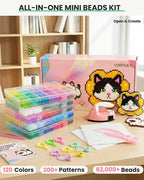 Fuse Beads Kit-120 Colors 62000 2.6mm-Easy DIY, Built-in Iron | DIY Crafts - Image 2