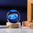 3D Saturn Crystal Ball with LED Colorful Lighting Touch Base, Saturn Decor - Image 6