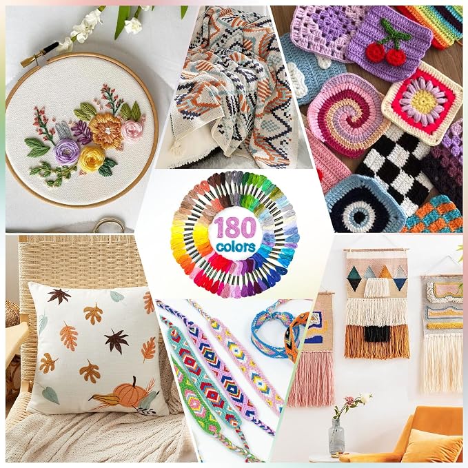 LOVIMAG Embroidery Thread Floss, 180p Colors, Sewing Kit | Friendship Bracelet - Image 7