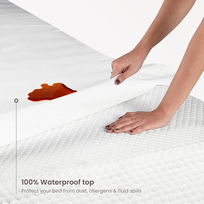 Bioweaves Organic Cotton Jersey Waterproof Mattress Protector Twin XL | 39" x - Image 4
