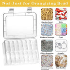 Mathtoxyz Small Bead Organizers, 45 Pieces Plastic Storage Cases Mini Clear - Image 4