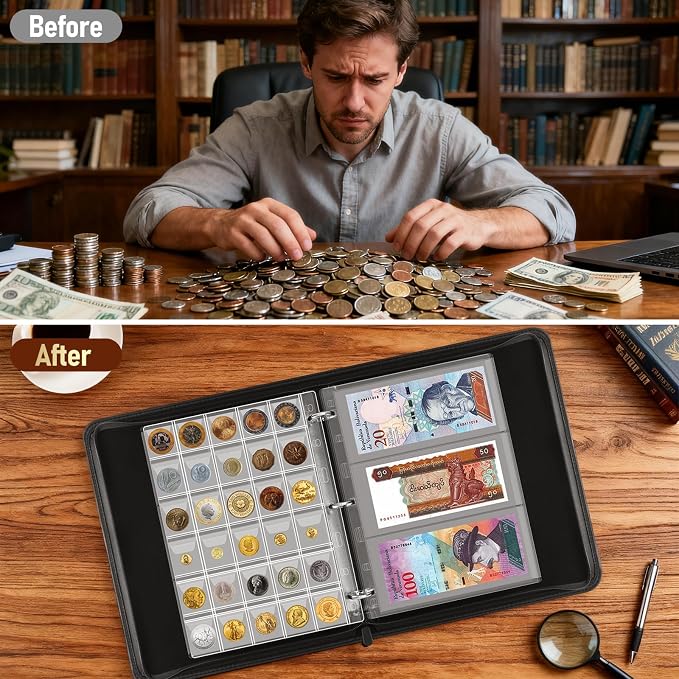 JoyHood Coin Collection Book, Coin Album Holder - Image 7