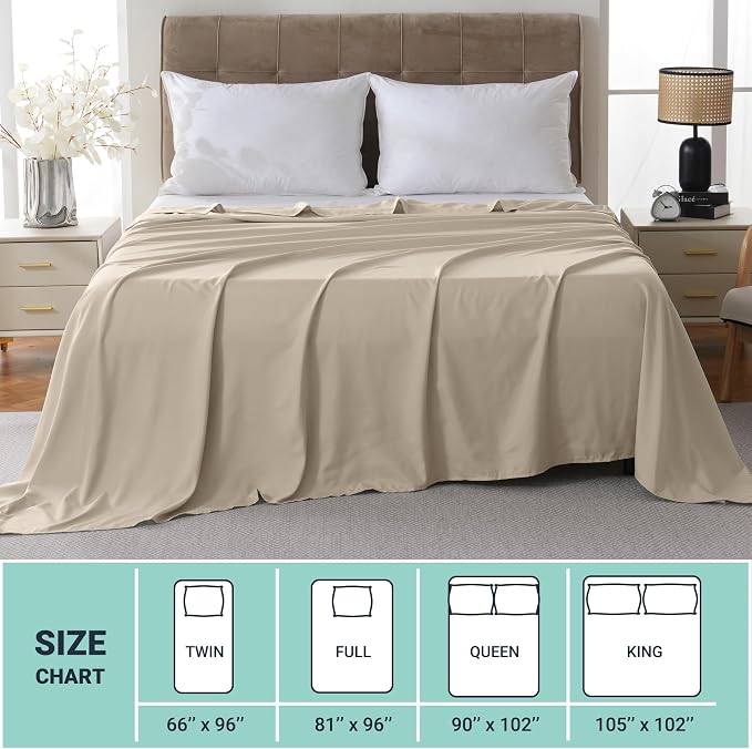 ZPECC Bulk Flat Sheets Only King Size 6 Pack, Easy Sort Top Bed Sheet by - Image 5