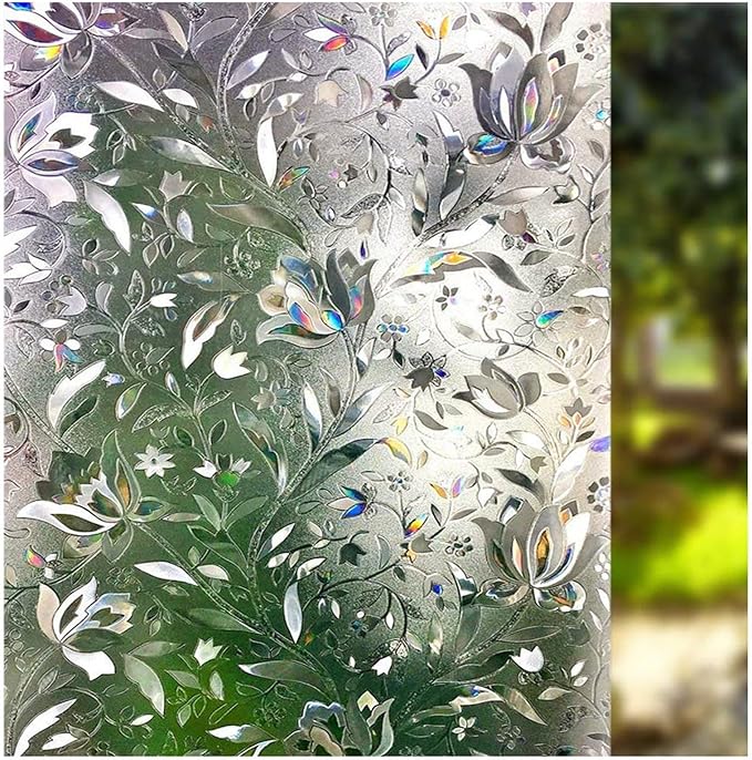LEMON CLOUD Window Film, Decorative Window Privacy Film, 3D Stained Glass by LEMONCLOUD