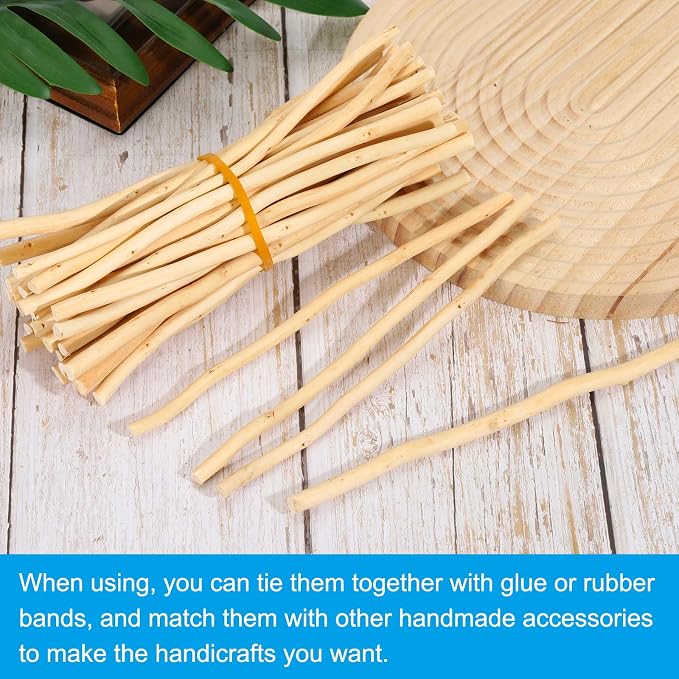 PATIKIL 60 Pcs / 50cm Wood Log Sticks, 0.2-0.5inch in Diameter Natural Driftwood - Image 4
