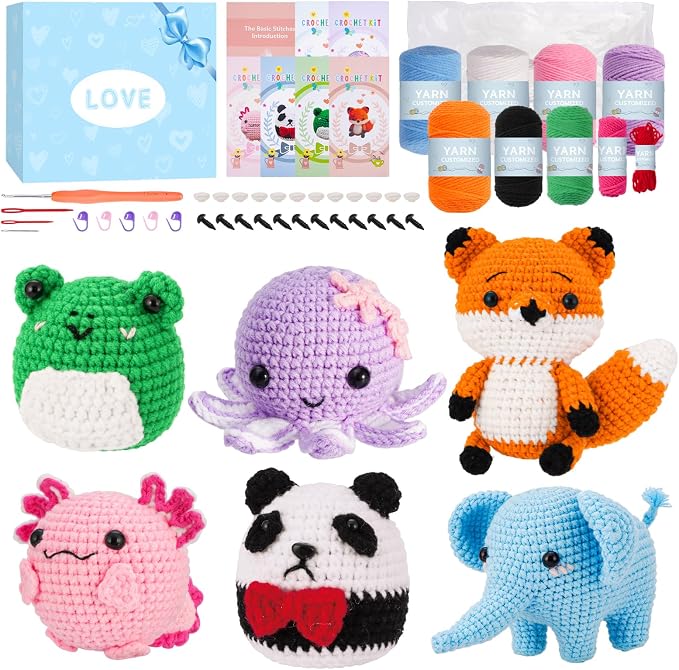 Gerute Crochet Kit for Beginners, 40% Extra Yarn, DIY Family Craft Gifts for by Unknown