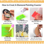 8 Pcs Bookshelf Diamond Art Coasters Kit - Image 7