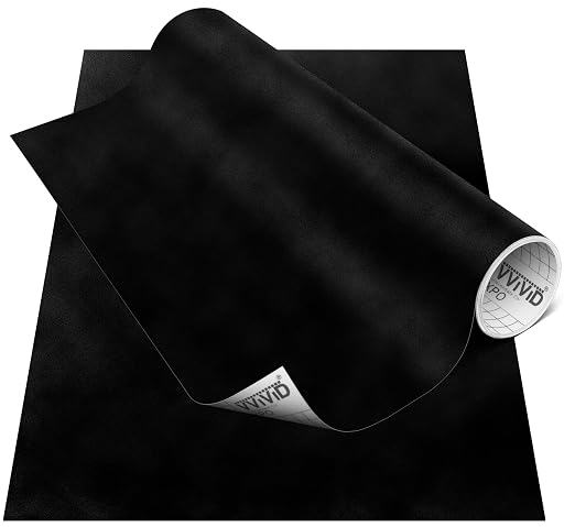 VViViD DECO65 Suede Black Permanent Adhesive Craft Vinyl by VVIVIDVINYL