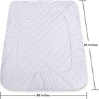 Utopia Bedding Quilted Fitted Mattress Pad, Queen Size, Elastic Fitted Mattress - Image 4