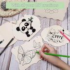 12Pcs Small Unfinished Wood Boards, 6 Shapes of Blank Wood Signs Wood Plaques - Image 2
