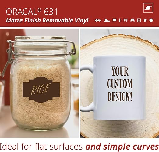 ORACAL 631 Matte Brown Vinyl Durable Roll Easy to Weed Permanent Adhesive Craft - Image 2