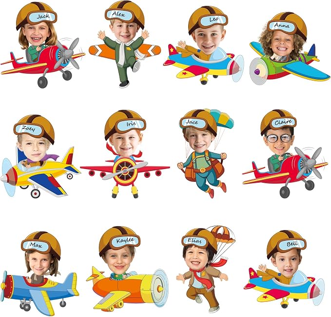 60pcs Pilot Airplane Cutouts Aircraft Bulletin Board Decorations Adventure by partygreeting