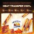 Tintnut Orange Flame Heat Transfer Vinyl, stretch washable, suitable - Image 3