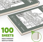 Soucolor Sketch Book 9x12, Drawing Paper Pad 68lb/100gsm Acid-Free | 100 Sheets - Image 3
