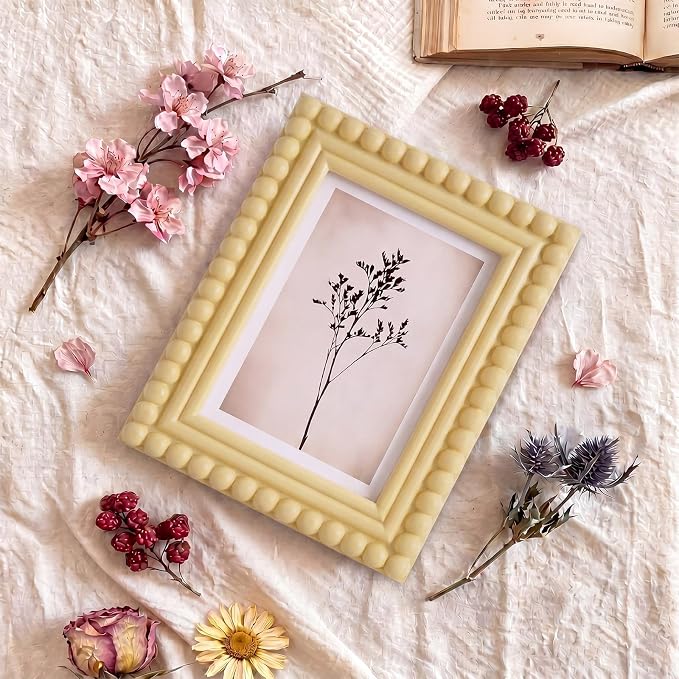 1 Pack 5 x 7 Picture Frame, Wood Beaded Boho Photo Frame, Vintage Photo Display - Image 7