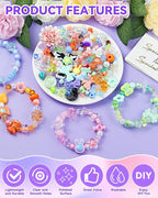 FIVEIZERO 640PCS Assorted Acrylic Beads - Image 3