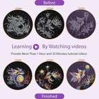 Uniartfy 3 Sets Hand Embroidery Starter Kits - Image 4