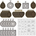 HOMEIDOL Resin Jewelry Molds Pendant Trays Making Kit by HOMEIDOL
