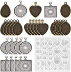 HOMEIDOL Resin Jewelry Molds Pendant Trays Making Kit by HOMEIDOL