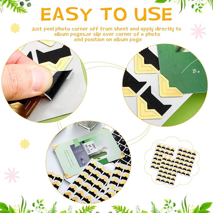 Pajean 720 Pieces Photo Corners Self Adhesive Photo Corners - Image 3