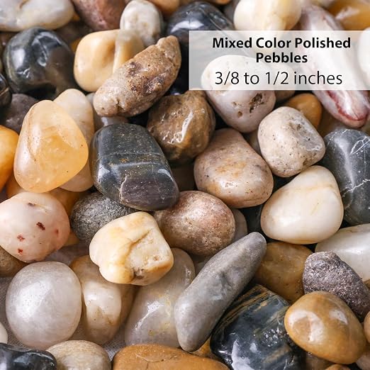 DomeStar River Rocks for Landscaping, 2lb Decorative Ornamental Pebbles Garden - Image 2