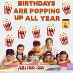 Loneliness 66PCS Popcorn Birthday Bulletin Board Set Classroom Decorations - Image 4