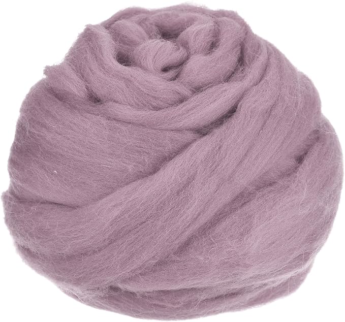 uxcell Needle Felting Wool, 8.5 Oz Nature Fibre Wool Yarn Roving by uxcell