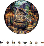 KAAYEE Wooden Puzzles for Adults, 3D Visual Effect Magic Feline Cat Wooden - Image 9