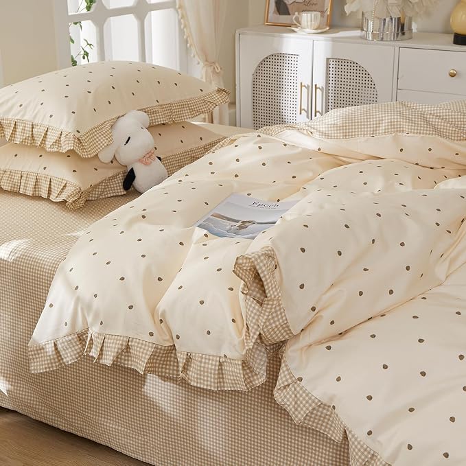 mixinni Floral Duvet Cover Set Full Size – 100% Cotton 3-Piece Bedding Set - Image 8