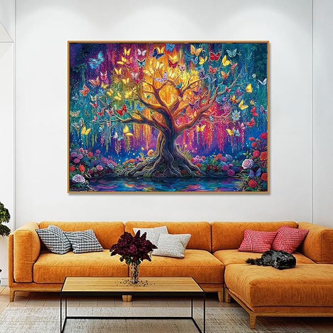 Diamond Art Kits for Adults Beginner, DIY Colorful Butterfly Tree Diamond - Image 3