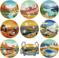 Clendo 8 Pcs National Park Diamond Art Coasters Kit by Clendo